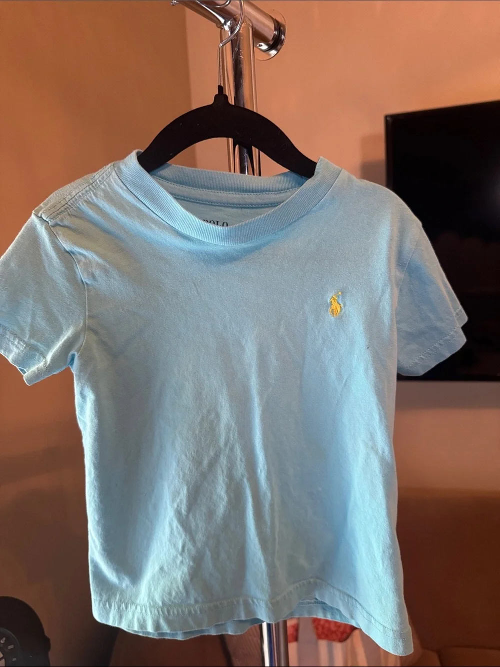 Ralph Lauren Toddler Aqua Short-Sleeve Polo Tee with Yellow Pony